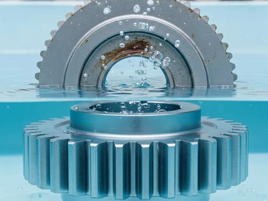 cynkowany element w kąpieli elektrolitowej zawierającej związki cynku